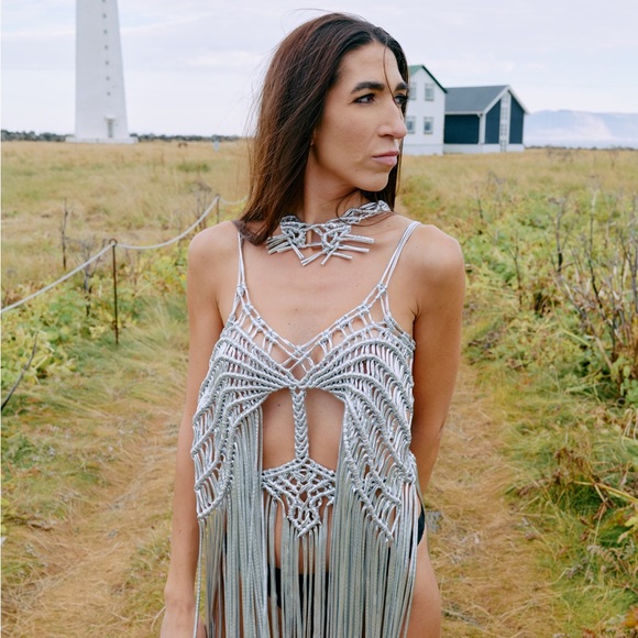 Handmade Macramé Rope Dress Original GoodVibeGoda Design - Picture 1 of 16